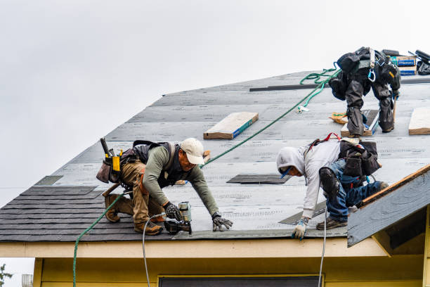 Professional Gutter Installation technician working in Bells, TN